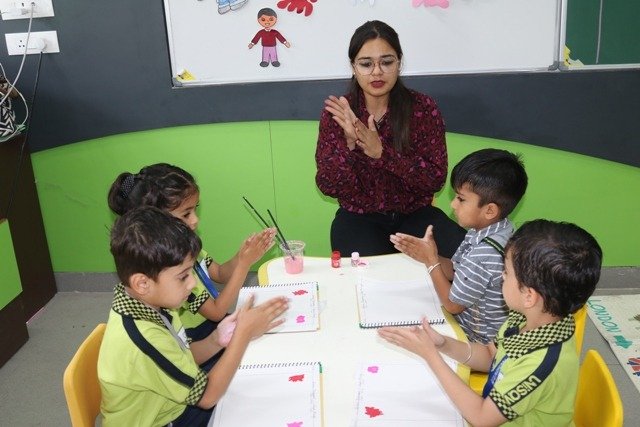Young Researcher Mixing Colour