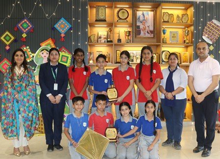 A Proud Moment at the Inter-School Rangoli Competition